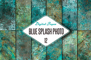 12 Blue splash photo-textures., a Texture Graphic by JAY MID IMAGE (Thumbnail 1 of 10)