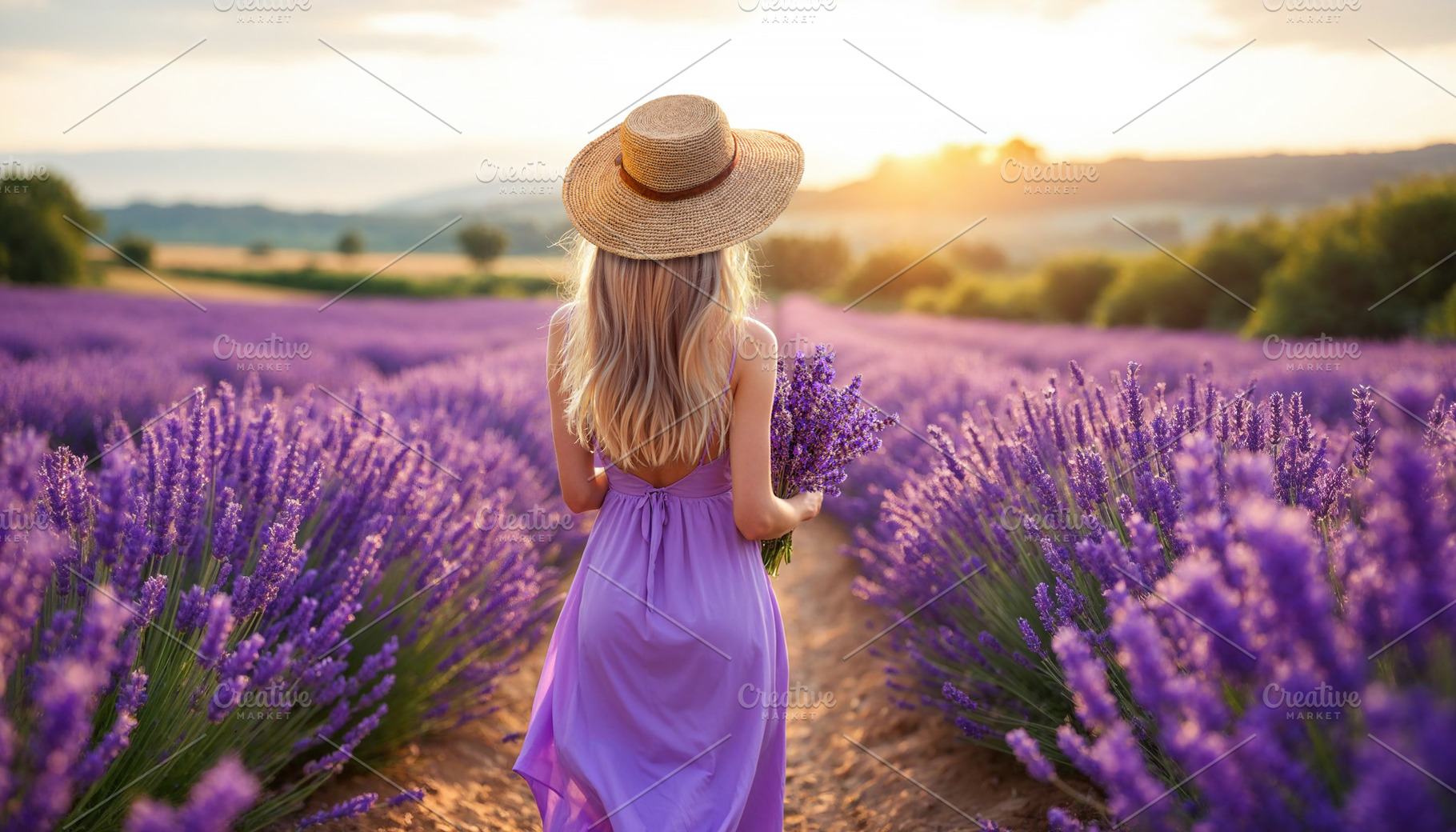 Young slender girl in a summer dress, a Photo by Volff