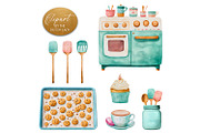 Cute Bakery Clipart Set, a Work Illustration by The Dutch Lady Designs (Thumbnail 7 of 7)