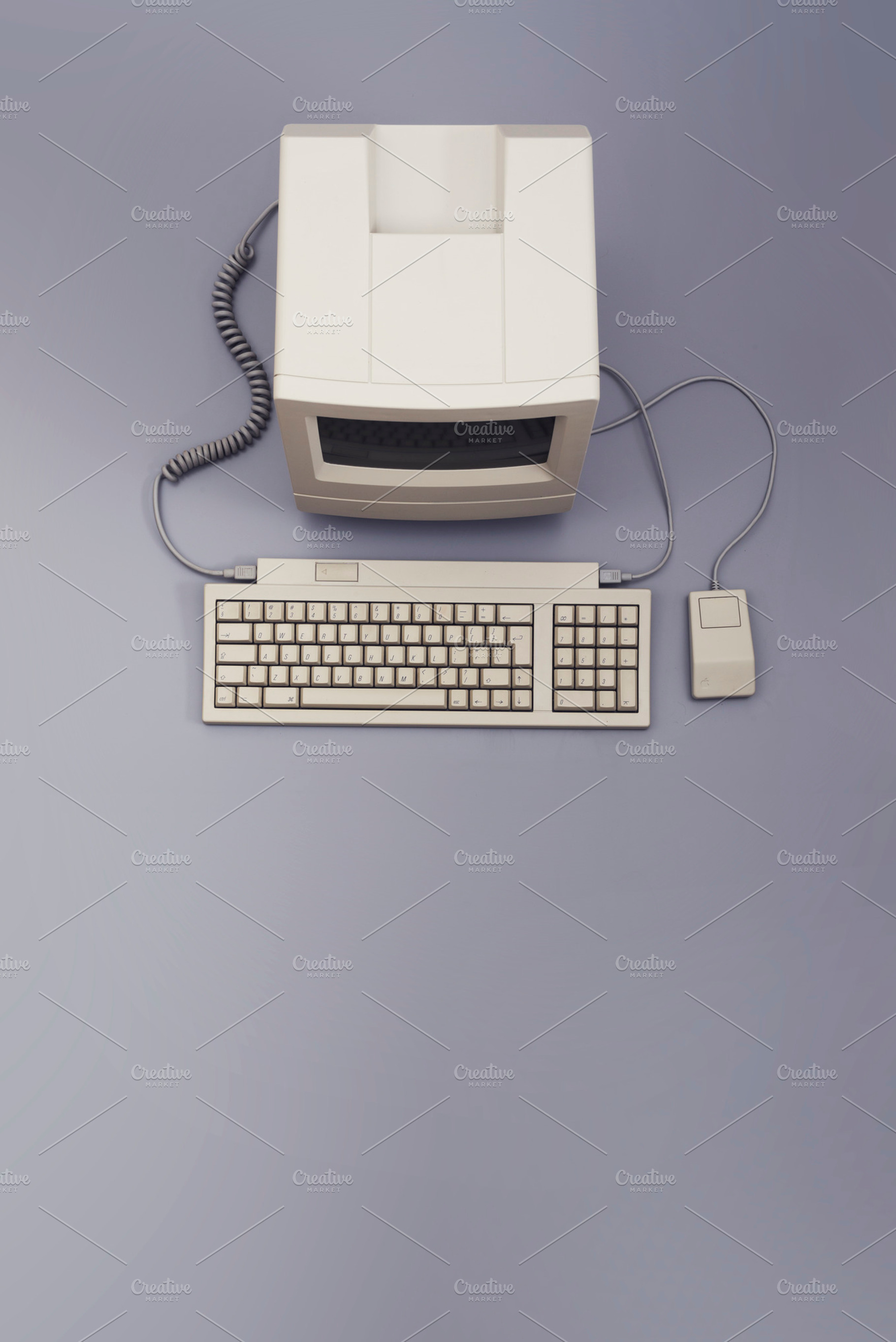 Top view of old mac computer, a Technology Photo by Twin Design