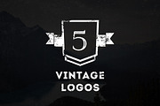 5 Vintage Logos, a Branding & Logo Template by DesignLux (Thumbnail 1 of 5)