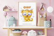 Cute Candy tiger. Tshirt, PNG., an Animal Illustration by KENO Mascots (Thumbnail 3 of 4)
