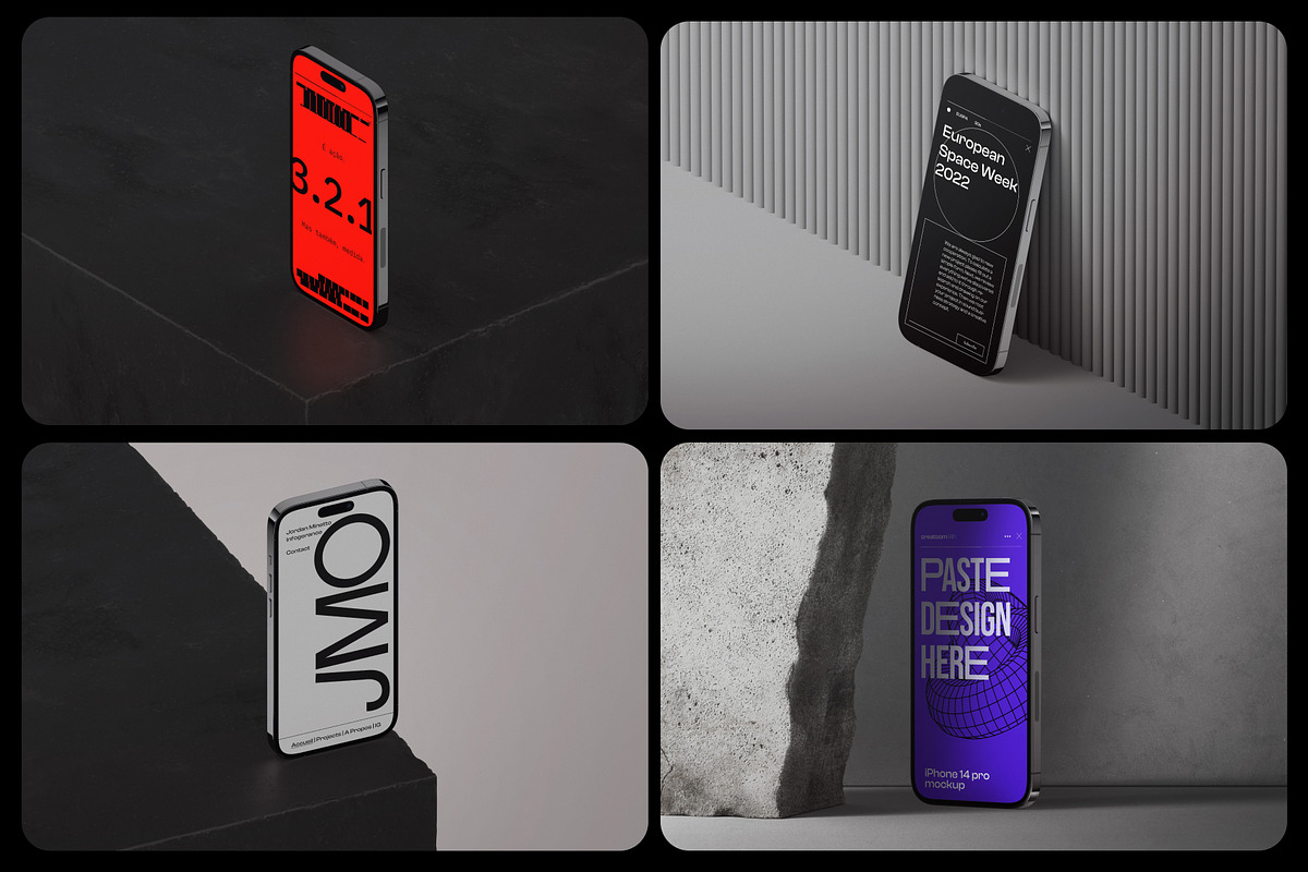 iPhone 14 pro mockups - v1, an iPhone Mockup by Creatoom (Photo 5 of 12)