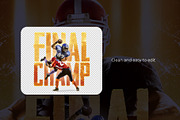 American Football match Flyer, a Flyer Template by bunebx (Thumbnail 3 of 6)