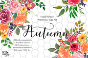 Autumn - Watercolor Flower Clip Art, an Illustration by Elly Studio (Thumbnail 1 of 6)