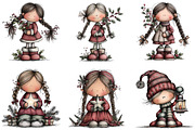 Whimsical Elf Clipart, an Illustration by DreamArtGraphic (Thumbnail 2 of 6)