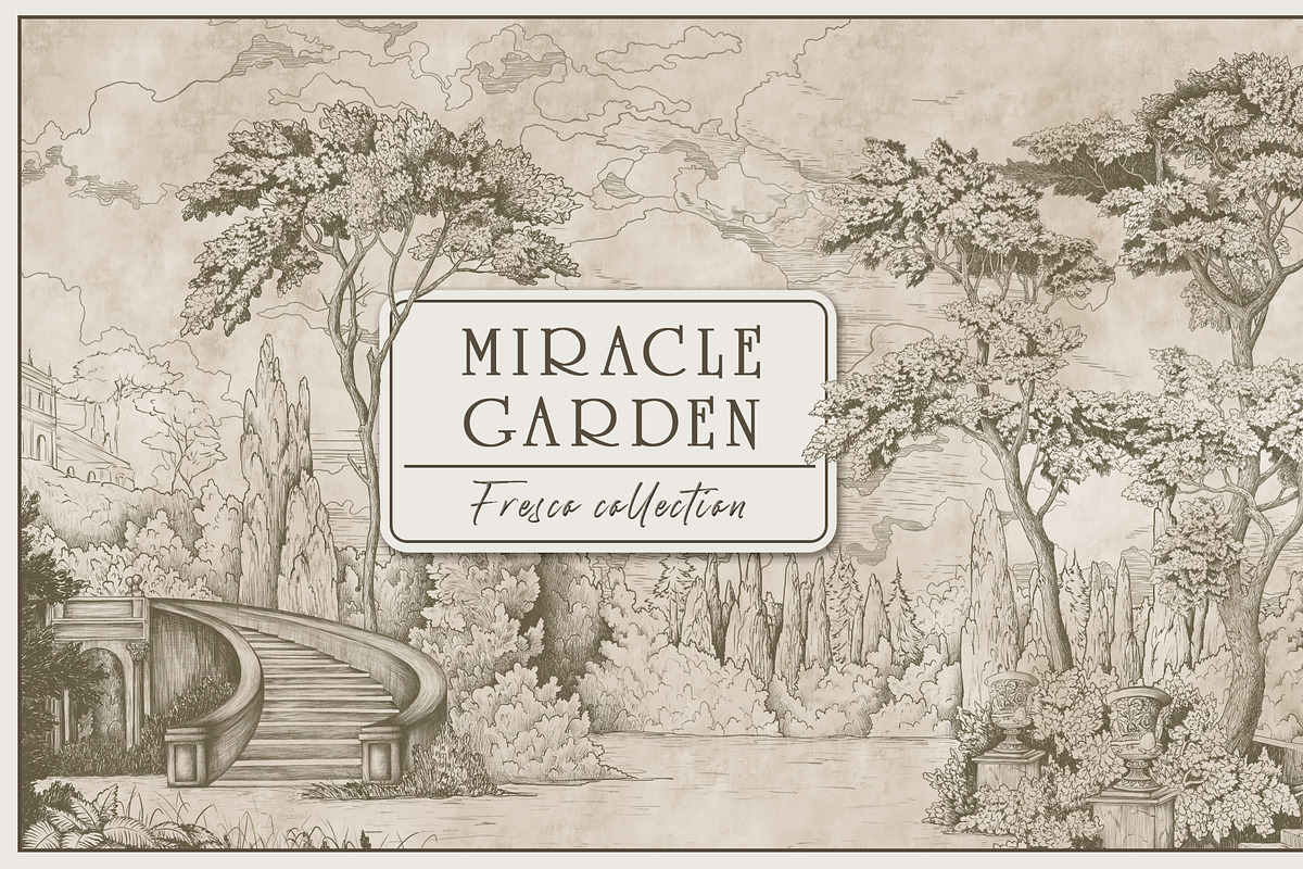 Fresco collection Miracle garden, a Wallpaper Graphic by Natalia0307 (Photo 1 of 18)