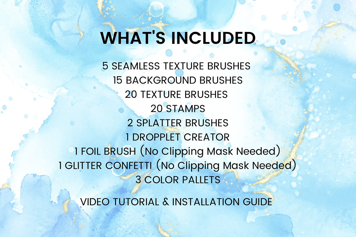 Hand-Painted Alcohol Ink Brushes, a Brush Add-On by Roze Prints (Photo 3 of 6)