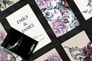 Dark floral watercolor clipart, an Illustration by Kate Lanbina (Thumbnail 19 of 19)