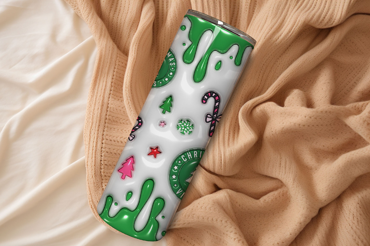 3D Inflated Christmas Tumbler Wrap, a Food & Drink 3D Model by Libby Wishes (Photo 2 of 4)