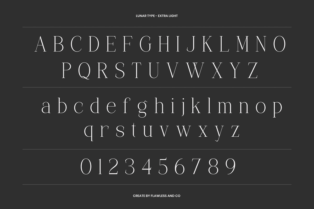 Lunar Type - Family Serif Font, a Serif Font by Flawless And Co (Photo 9 of 10)