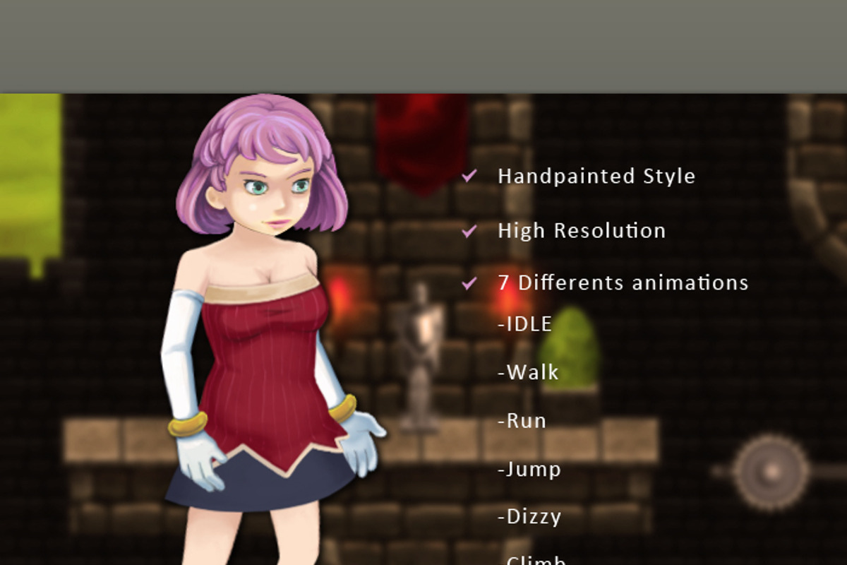 Character Spritesheet:Magician Girl, an Object Graphic by LudicArts (Photo 1 of 2)