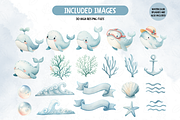 Under The Sea Watercolor Clipart, an Illustration by TatiMockup (Thumbnail 2 of 5)