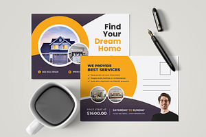 Real Estate Postcard, a Card Template by Pixelpick