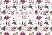 Large Set Blush & Burgundy Florals, an Illustration by Graphic Blue Bird (Thumbnail 5 of 11)