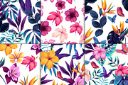 Neon Tropics watercolor, an Object Graphic by Salted Galaxy (Thumbnail 11 of 16)