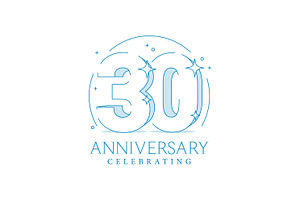 Anniversary 30. 3d number thirty