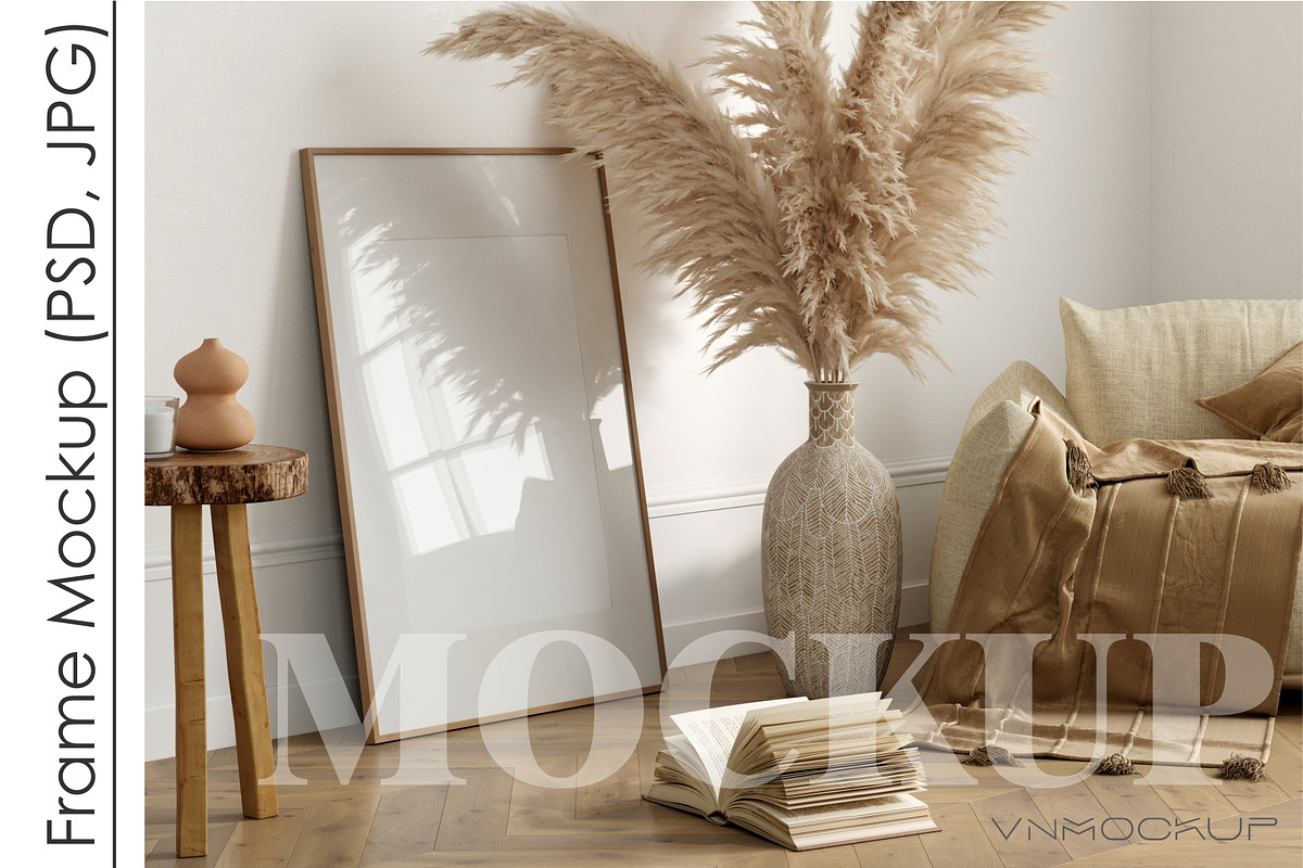Frame Mockup PSD JPG, a Print Template by VNmockup (Photo 1 of 5)