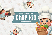 Joyful Chef Kid Adorable Cartoon, a Food Illustration by Gohsantosa (Thumbnail 1 of 4)