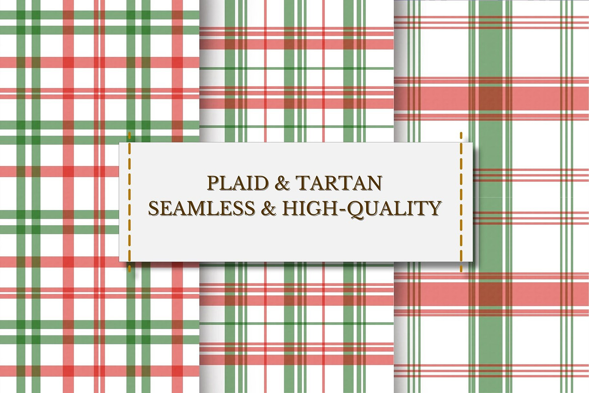 Christmas Tartan Pattern, a Pattern Graphic by wind mill (Photo 1 of 2)