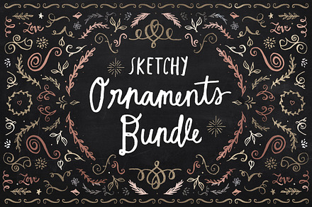 Sketchy Ornaments Vector Bundle