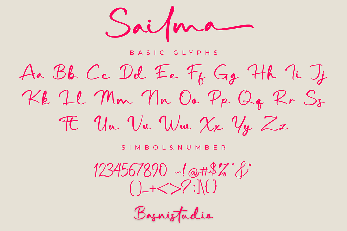 Sailma – Handwritten Font, a Handwritten Font by Basnistudio (Photo 11 of 13)