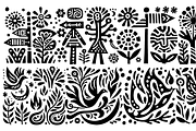 Vintage Birds Folk Art, a Decorative Illustration by devastd (Thumbnail 11 of 28)