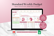 Standard Weekly Budget - Red, a Templates & Theme by The Creative Plans co (Thumbnail 1 of 10)
