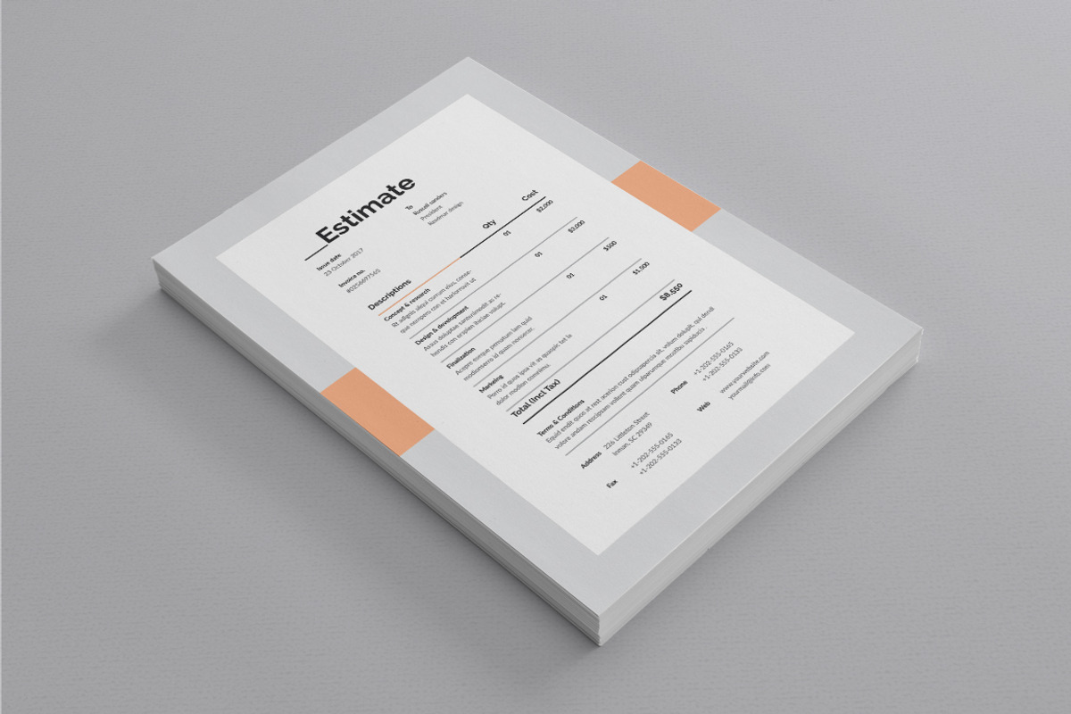 Brief - Estimation - Invoice, a Stationery Template by ThemeDevisers (Photo 4 of 4)