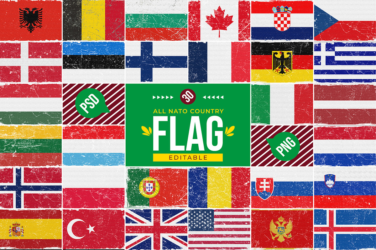 All NATO Country Flag Design, a Presentation Template by Photoshop Action (Photo 1 of 18)