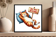 DO NOT DISTURB, Cat PNG, an Illustration by DreamCafeArt (Thumbnail 3 of 3)