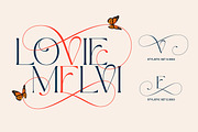 Lovie - Elegant Glyphs Serif, a Serif Font by Luna Shop (Thumbnail 6 of 7)