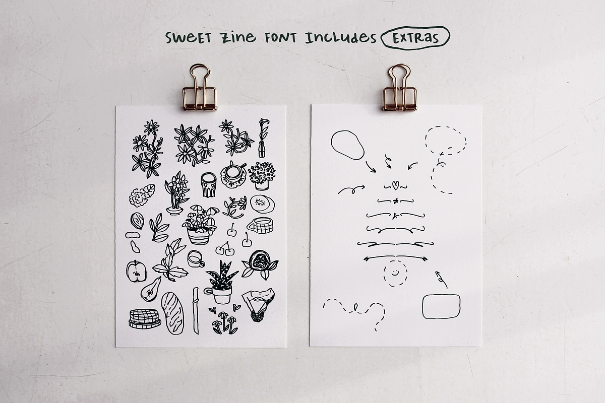 Sweet Zine Handwritten Font, a Sans Serif Font by Ana's Fonts (Photo 3 of 7)