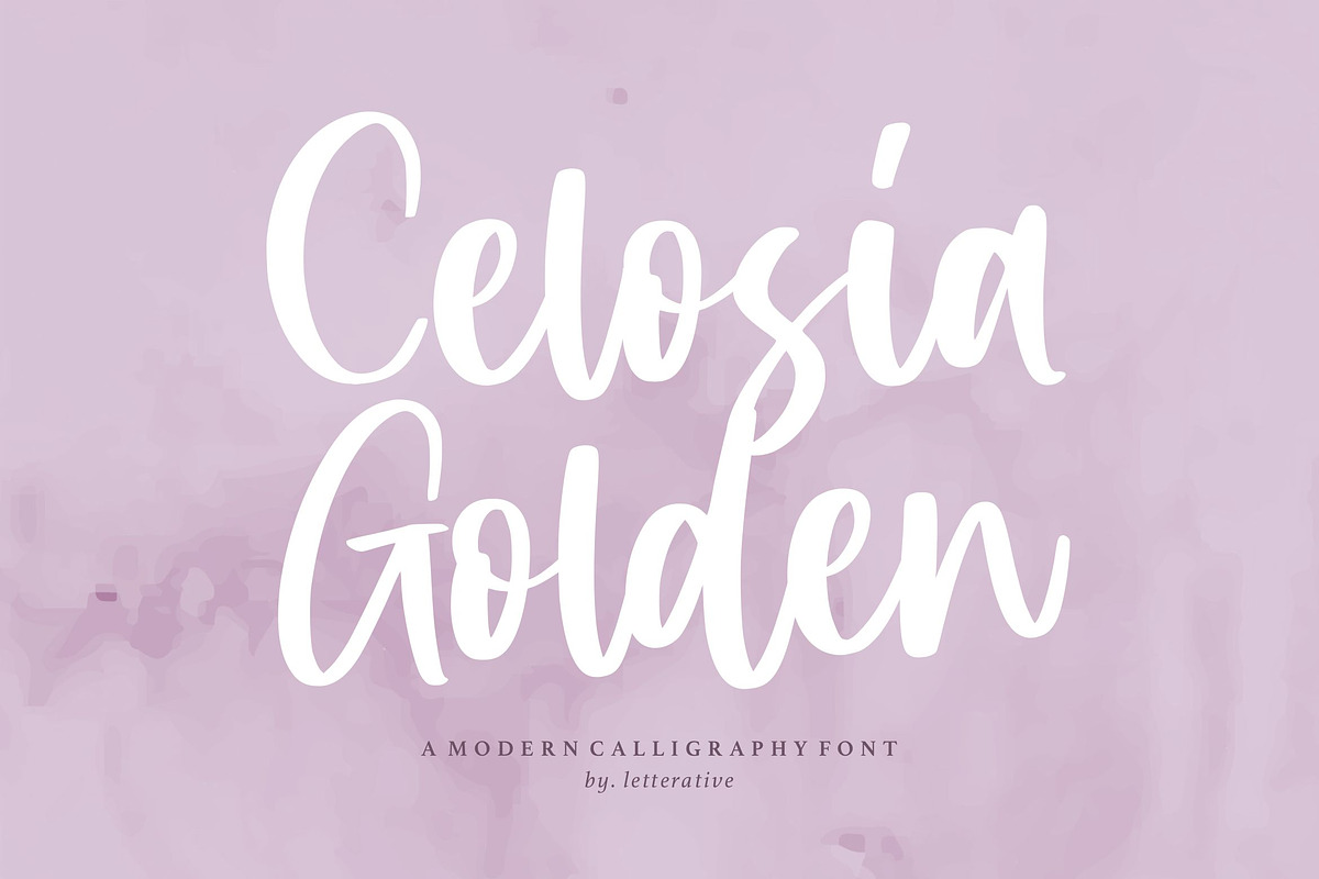 Celosia Golden - Calligraphy Font, a Script Font by Letterative Studio (Photo 1 of 7)