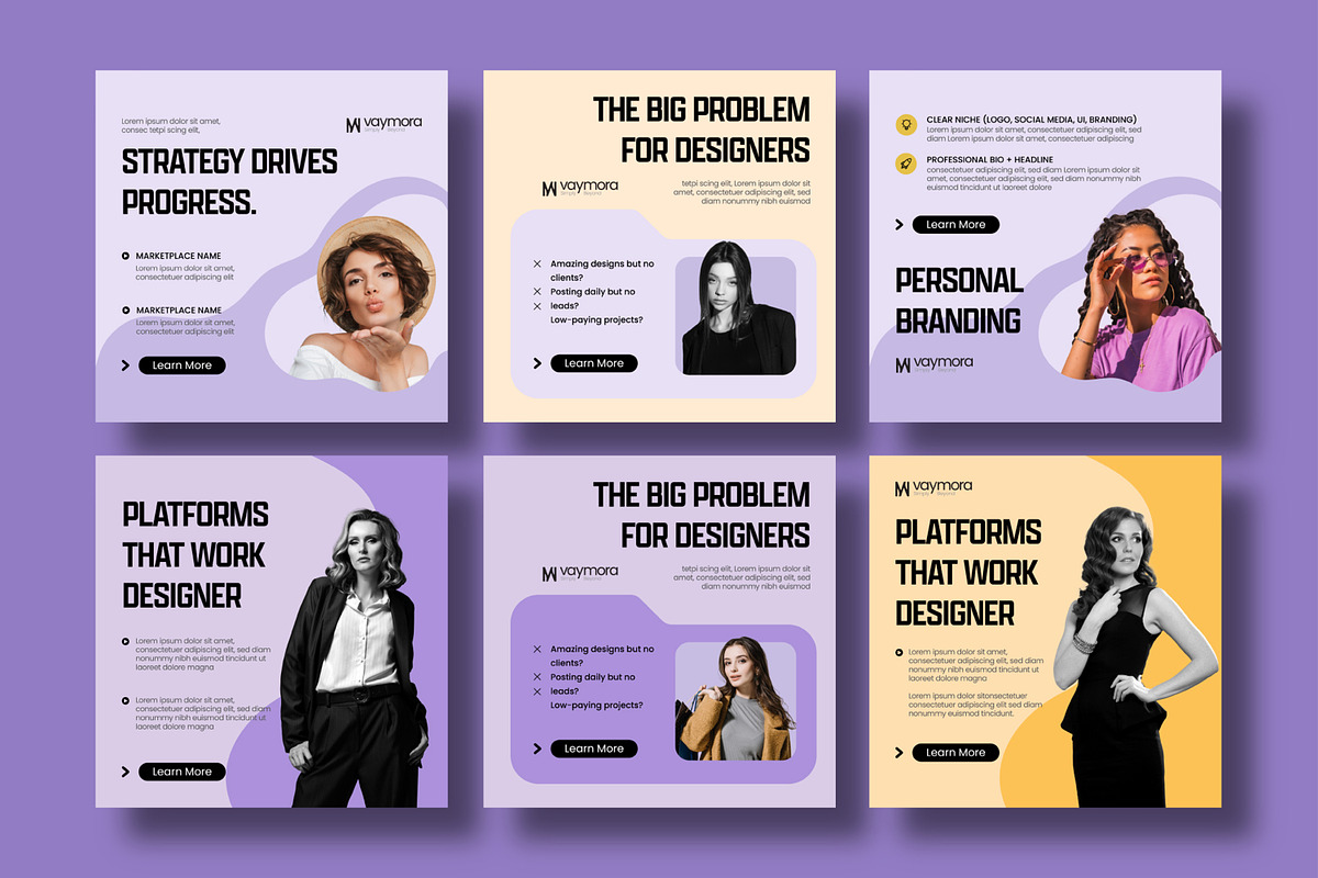 Modern Social Media Post & Story, a Social Media Template by MightyDesign (Photo 1 of 7)