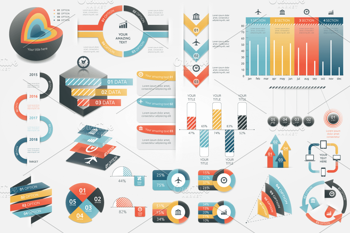 Infographic Elements Bundle, a Presentation Template by Infographic Paradise (Photo 4 of 7)