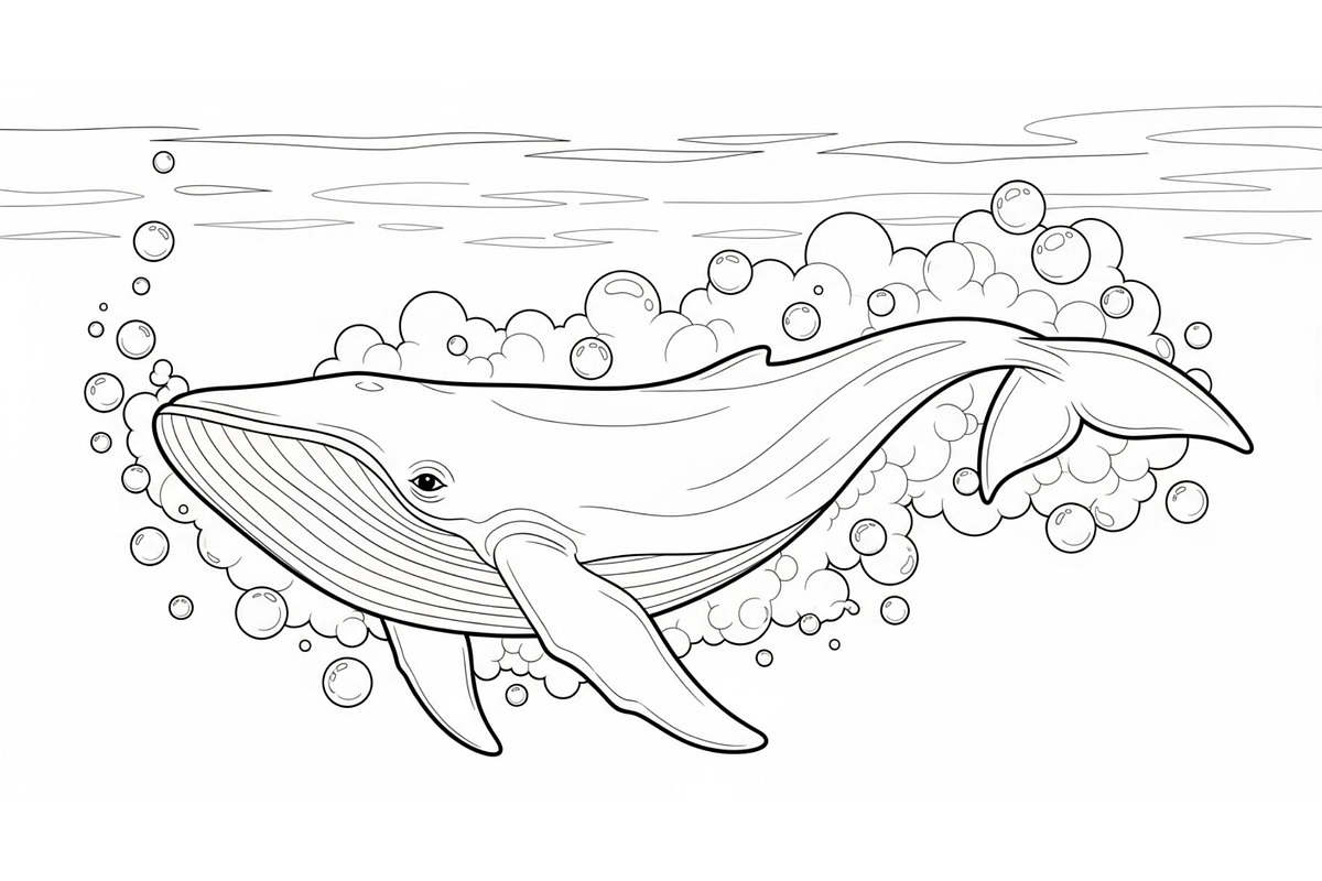 Whale Line Art Vector Bundle, an Illustration by yasushie (Photo 51 of 51)