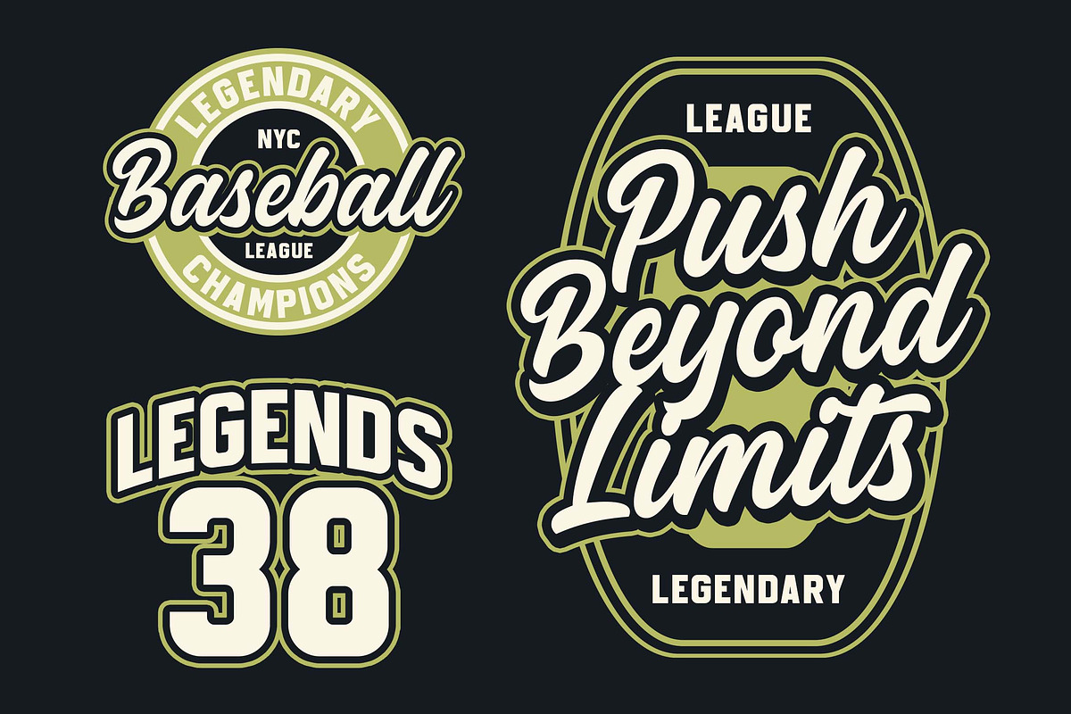 Urban Shadow a Modern Sport Font, a Sans Serif Font by Blankids Studio (Photo 4 of 13)