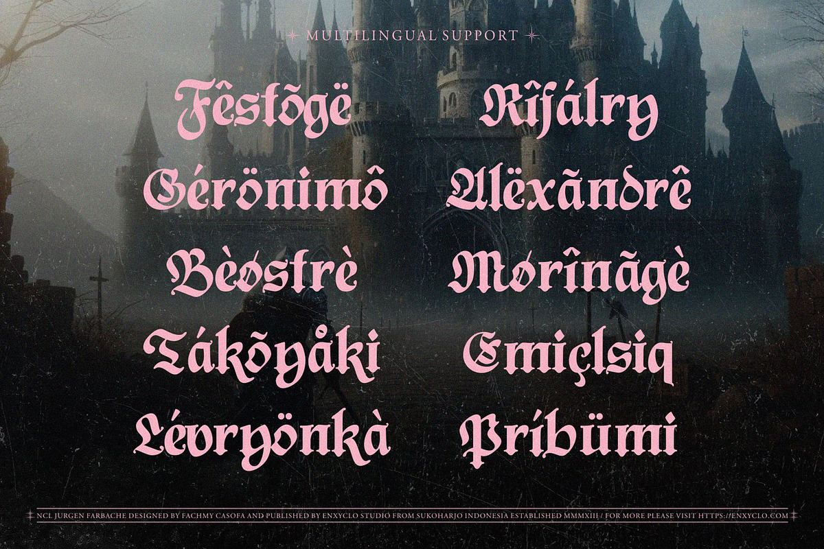 NCL Jurgen Farbache - Medieval Font, a Blackletter Font by Enxyclo Studio (Photo 10 of 15)