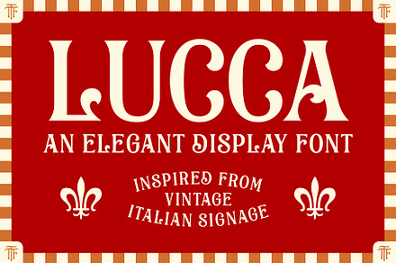 Lucca - A Vintage Italian Font, a Serif Font by The Type Fella