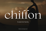 Chiffon - 5 font family, a Serif Font by Silktype (Thumbnail 1 of 6)