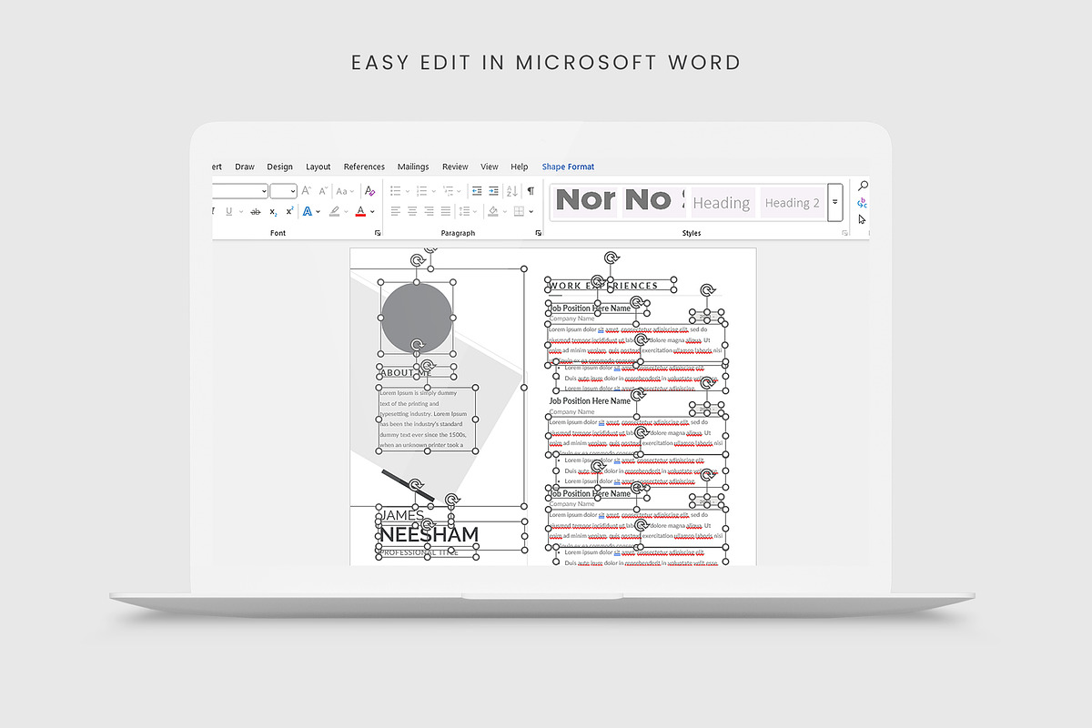 Minimal Resume / CV | Word & PSD preview 6