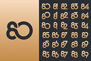 creative number 80 to 89 logo design, a Branding & Logo Template by BARONSTD (Thumbnail 1 of 3)