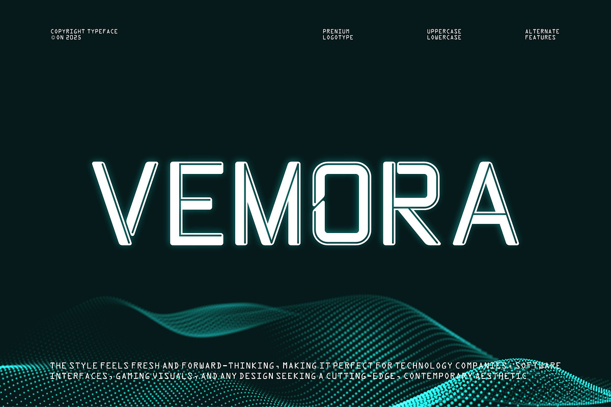 Vemora || Modern Futuristic Sans Ser, a Sans Serif Font by Idea Studio (Photo 1 of 10)