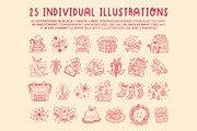 Merry Magical Christmas - Vector, a Seasonal Illustration by Carole Chevalier (Thumbnail 2 of 8)