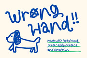 Wrong Hand Messy Lefty Handwriting, a Handwritten Font by Sloulyfe (Thumbnail 1 of 11)