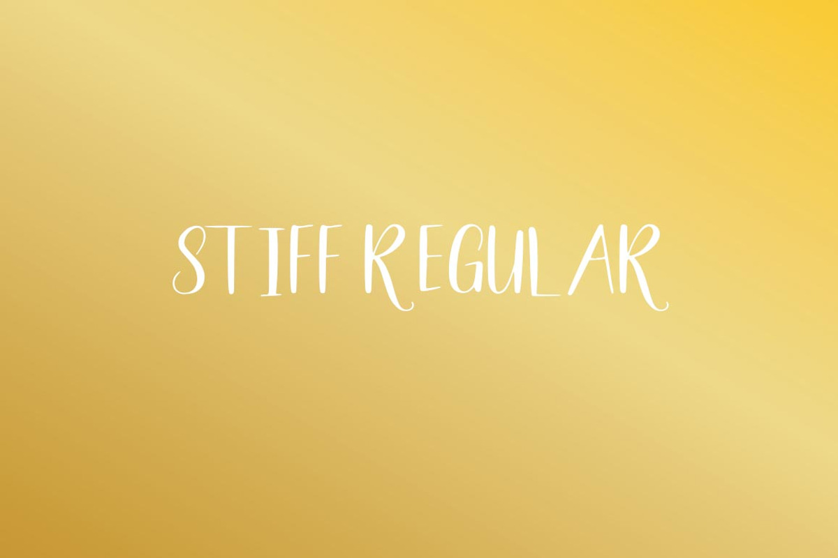 Stiff Regular Font preview 2