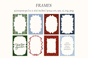Winter Garden vector flowers frames, an Object Graphic by Yuliya Derbisheva (Thumbnail 6 of 11)