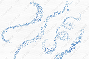 Light Blue Watercolor Star Trails, an Object Illustration by ClipartBrat Graphics (Thumbnail 4 of 6)