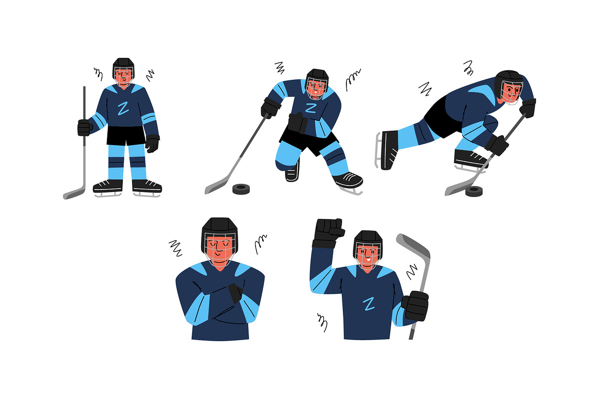 Character Ice Hockey Man Vol. 1, a Sport Illustration by SLAB! Design (Photo 2 of 3)